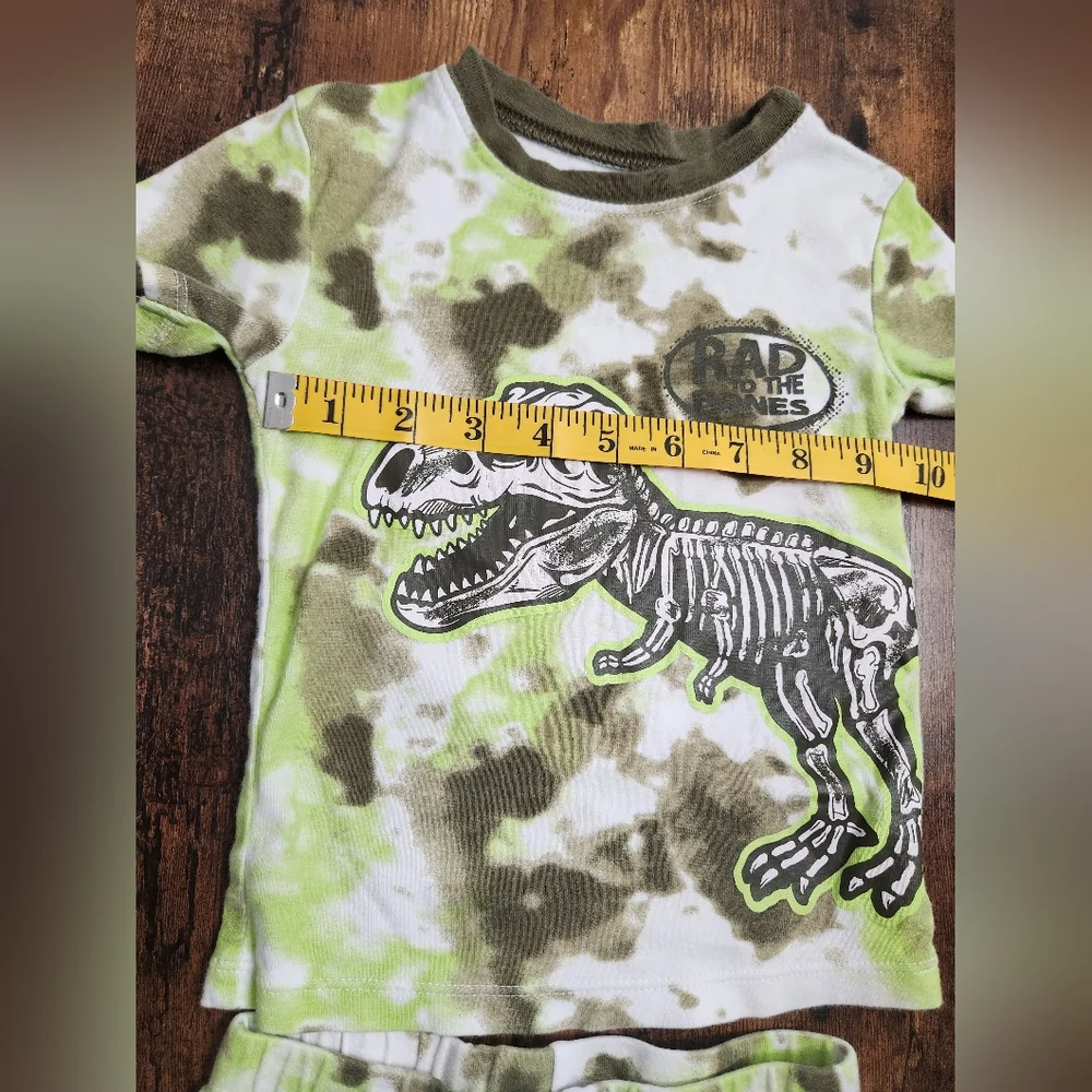 Boys 3T 100% Cotton Short Sleeve 2 Piece‎ Pajama Set Dinosaurs